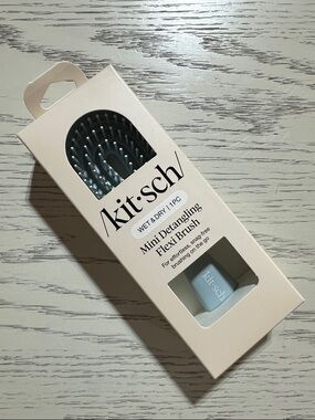Kitsch Mini Detangling Wet/Dry  Flexi Brush -Haze Blue